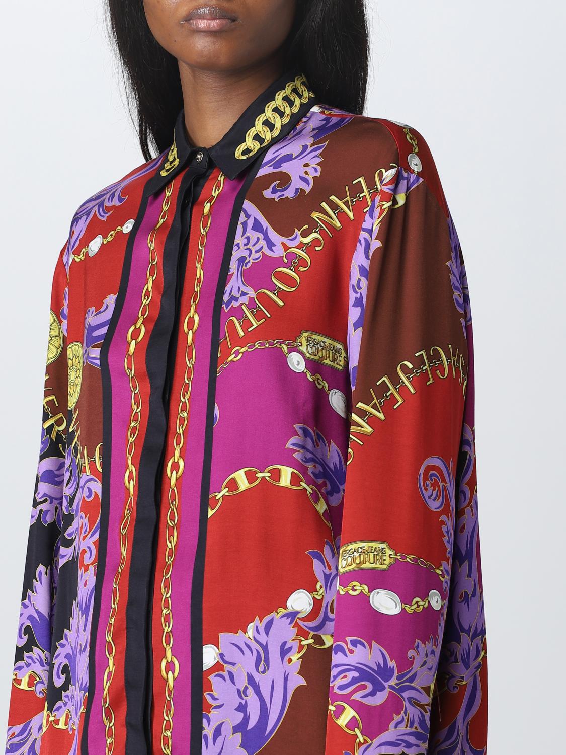 VERSACE JEANS COUTURE SHIRT: Versace Jeans Couture shirt in printed viscose, Multicolor - Img 4