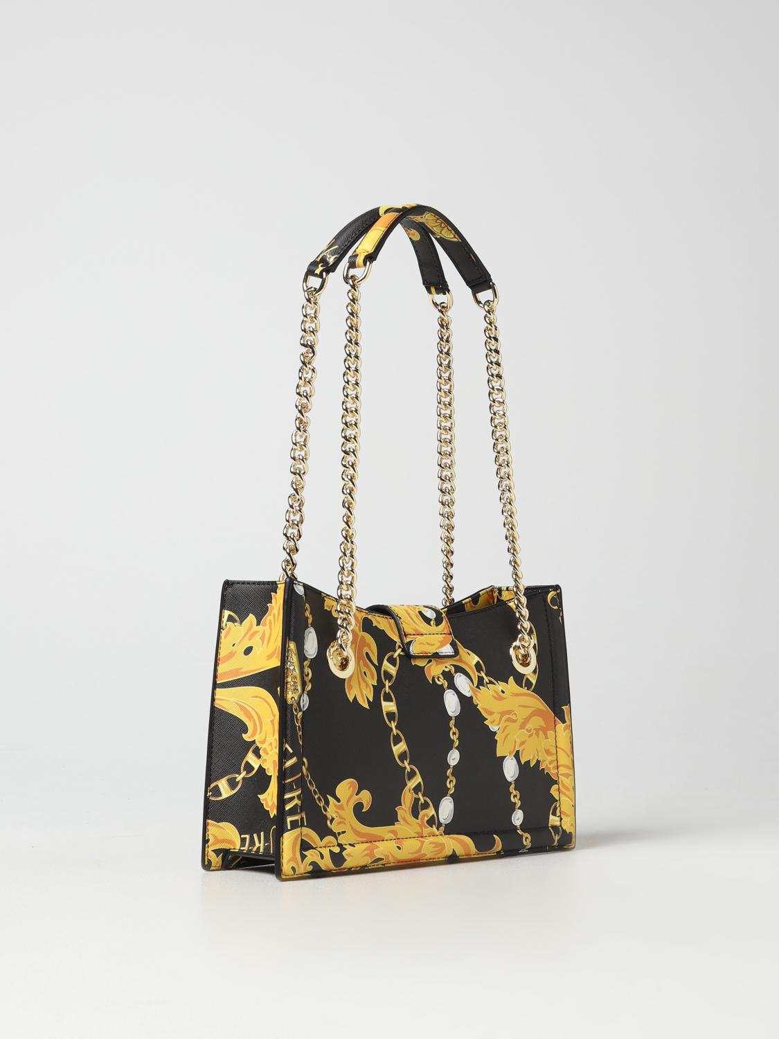 VERSACE JEANS COUTURE BORSA A MANO: Borsa Versace Jeans Couture in pelle sintetica saffiano, Nero - Img 2