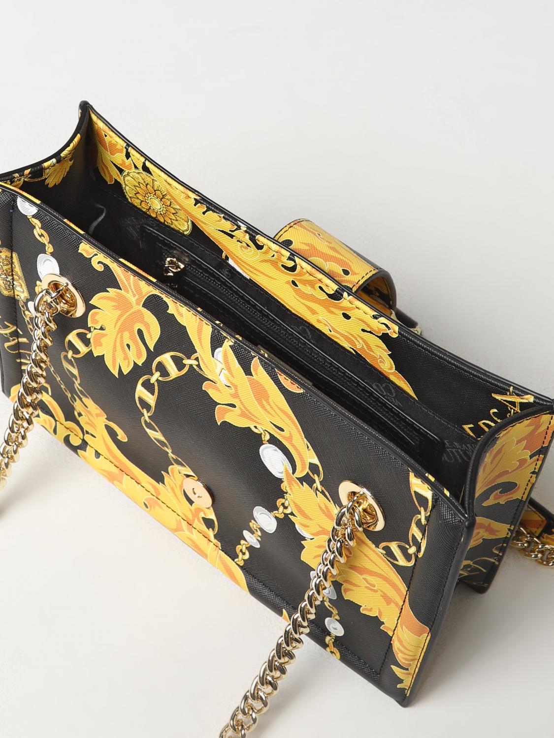 VERSACE JEANS COUTURE BORSA A MANO: Borsa Versace Jeans Couture in pelle sintetica saffiano, Nero - Img 3