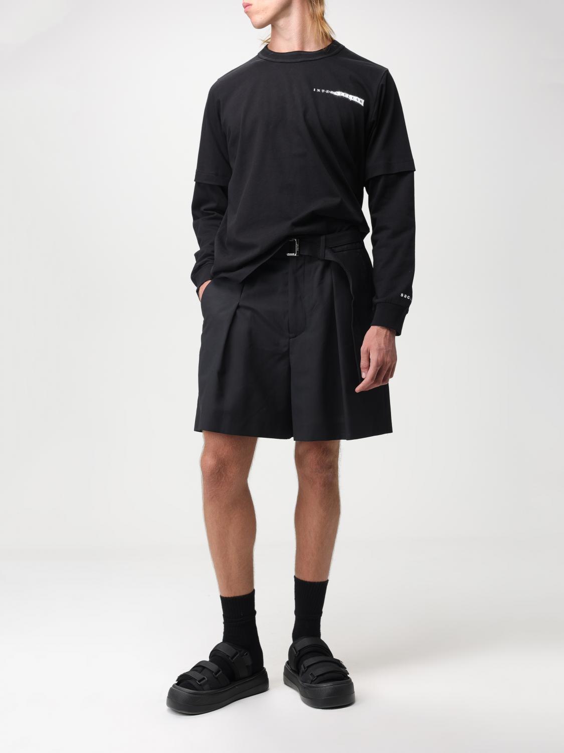 【関税込み】sacai ブラック ベルト ショートパンツ Sacai ベルテッド ショートパンツ | ブラック | FARFETCH JP