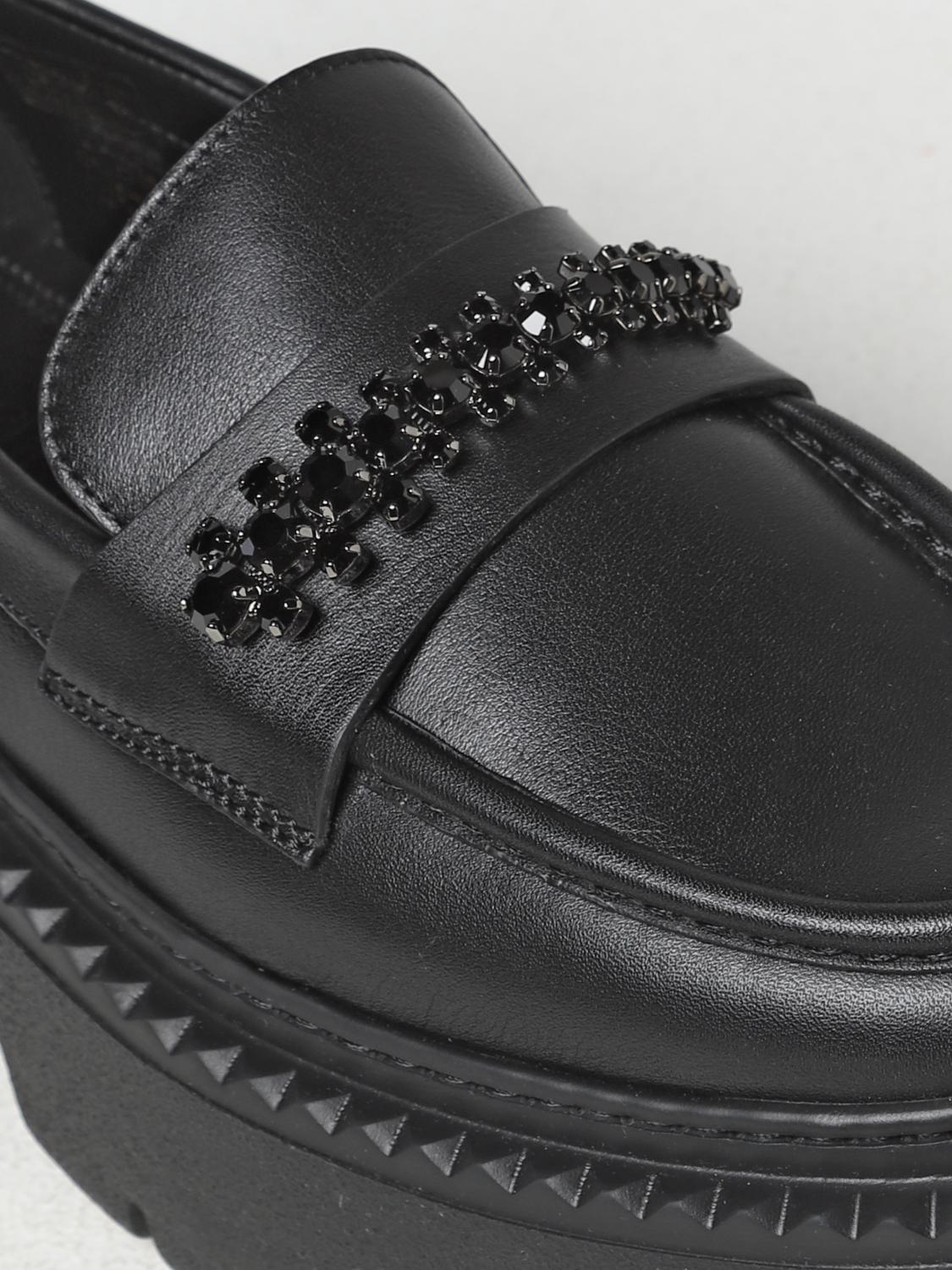Jimmy Choo Bryer leather moccasins with rhinestones - Black Jimmy Choo Bryer leather moccasins with rhinestones - Black