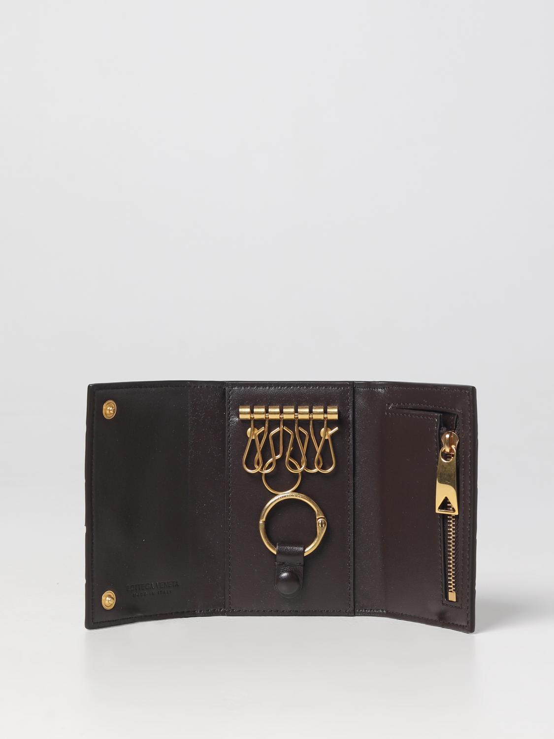 Bottega Veneta leather key ring - Brown | 755896VCPP2 | GIGLIO.COM