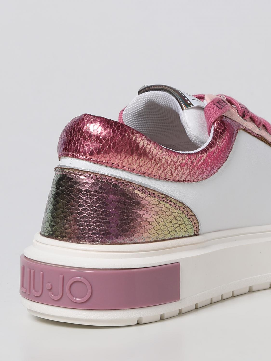 LIU JO SNEAKERS: Sneakers Ariel Liu Jo in pelle iridescente stampa pitone, Bianco - Img 3