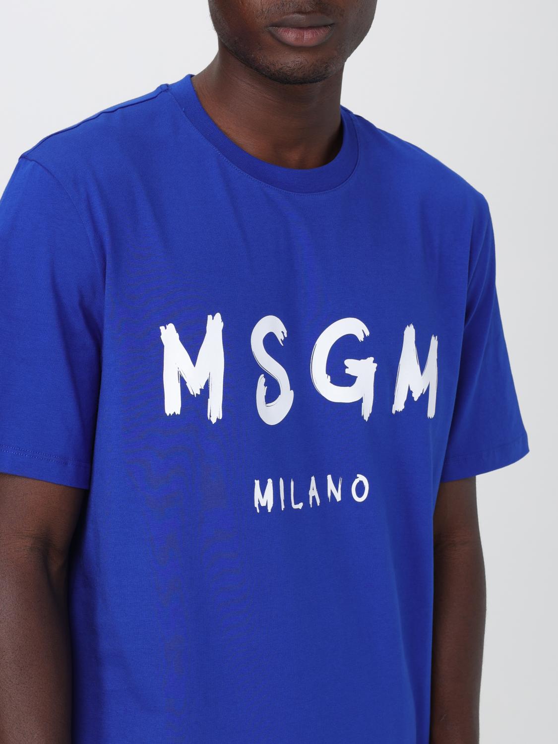 MSGM T-SHIRT: MSGM cotton t-shirt, Blue - Img 5