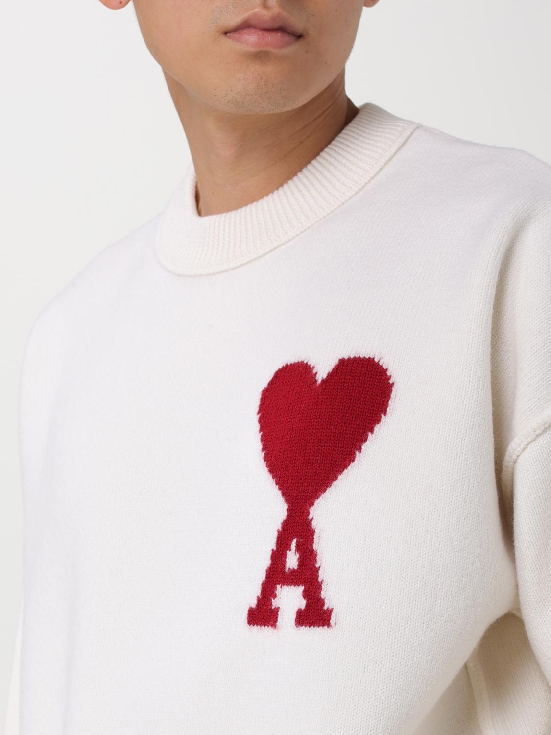 AMI PARIS: Sweatshirt men - White | Ami Paris sweater UKS006018