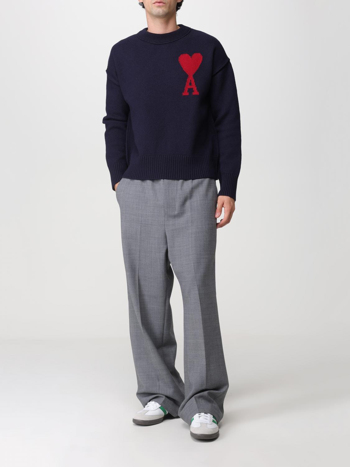 AMI PARIS JERSEY: Sudadera hombre Ami Paris, Azul Oscuro - Img 2