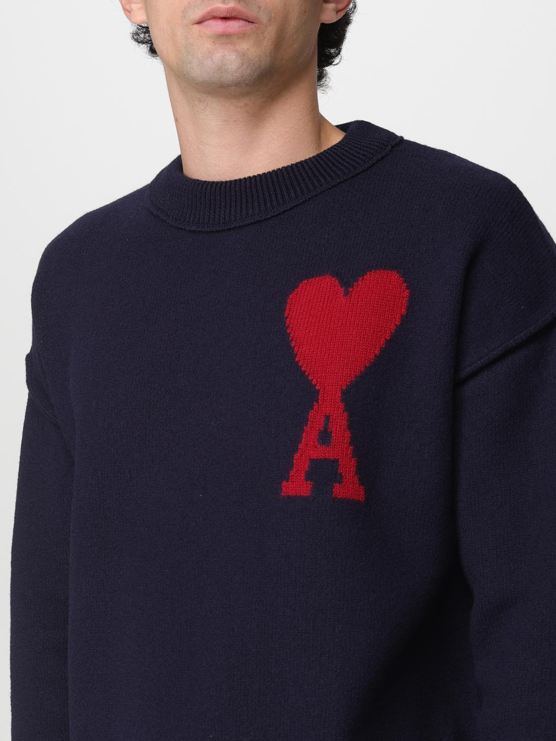 AMI PARIS JERSEY: Sudadera hombre Ami Paris, Azul Oscuro - Img 4