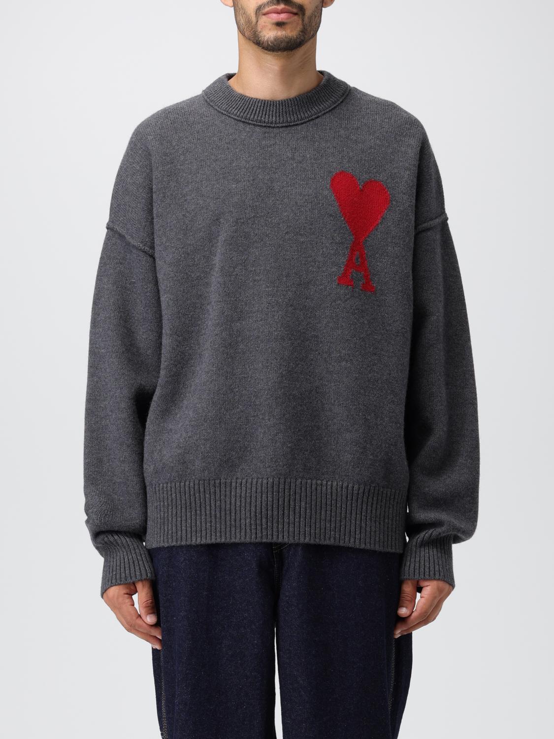 AMI PARIS JERSEY: Sudadera hombre Ami Paris, Gris - Img 1