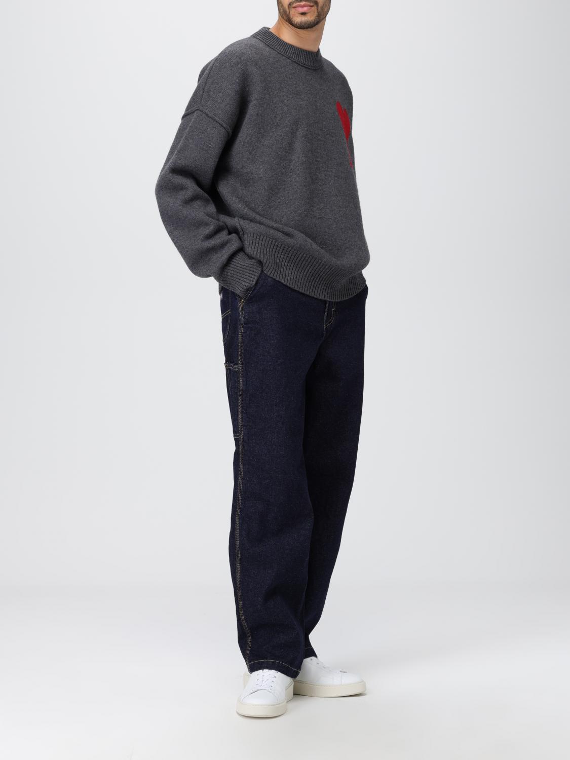AMI PARIS JERSEY: Sudadera hombre Ami Paris, Gris - Img 2