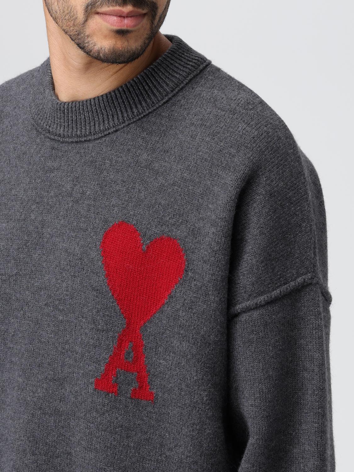 AMI PARIS JERSEY: Sudadera hombre Ami Paris, Gris - Img 4
