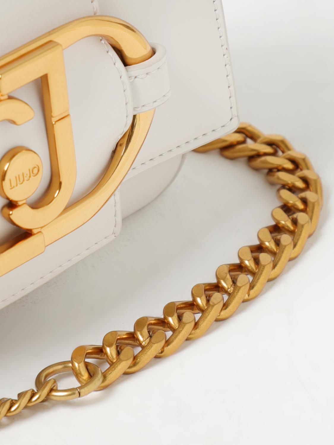 LIU JO BORSA MINI: Borsa Adenia Liu Jo in pelle sintetica con placca logo in metallo, Bianco - Img 3