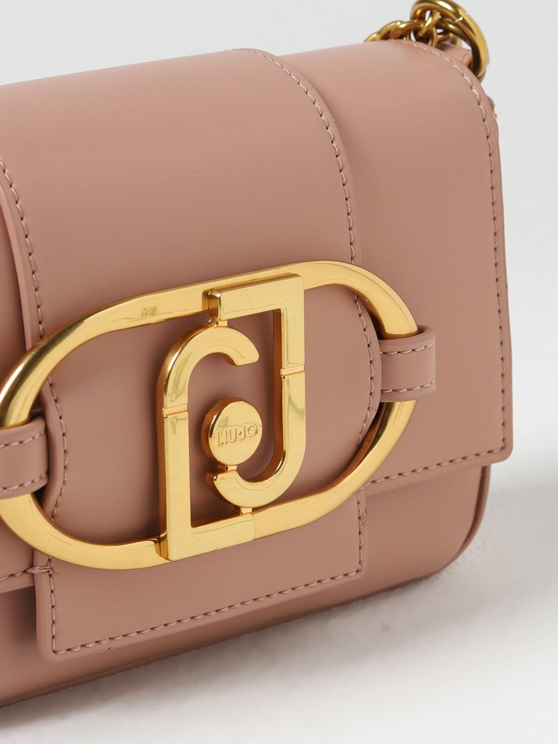 LIU JO BORSA MINI: Borsa Adenia Liu Jo in pelle sintetica con placca logo in metallo, Pesca - Img 3