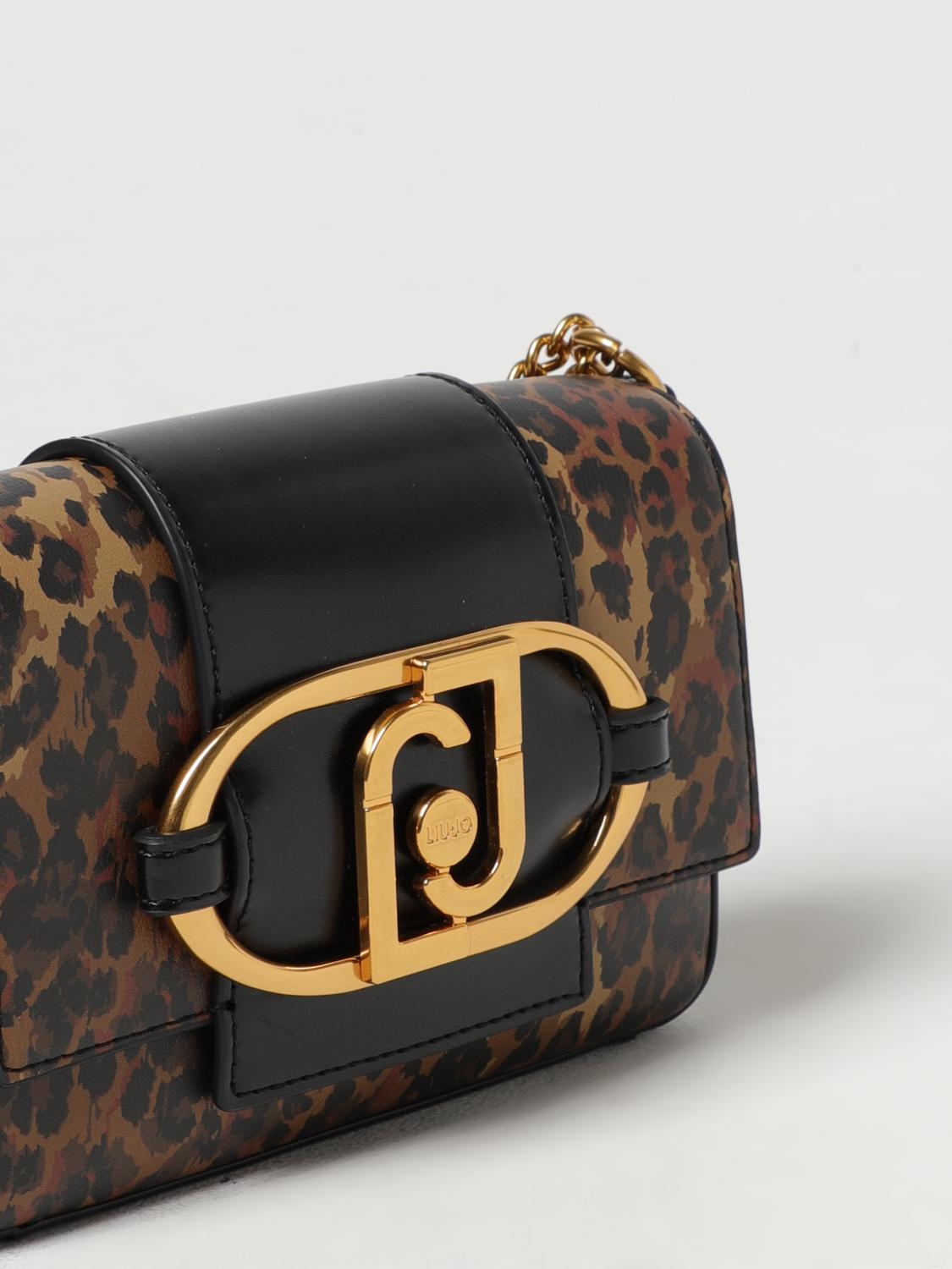 LIU JO BORSA MINI: Borsa Adenia Liu Jo in pelle sintetica con placca logo in metallo, Naturale - Img 3