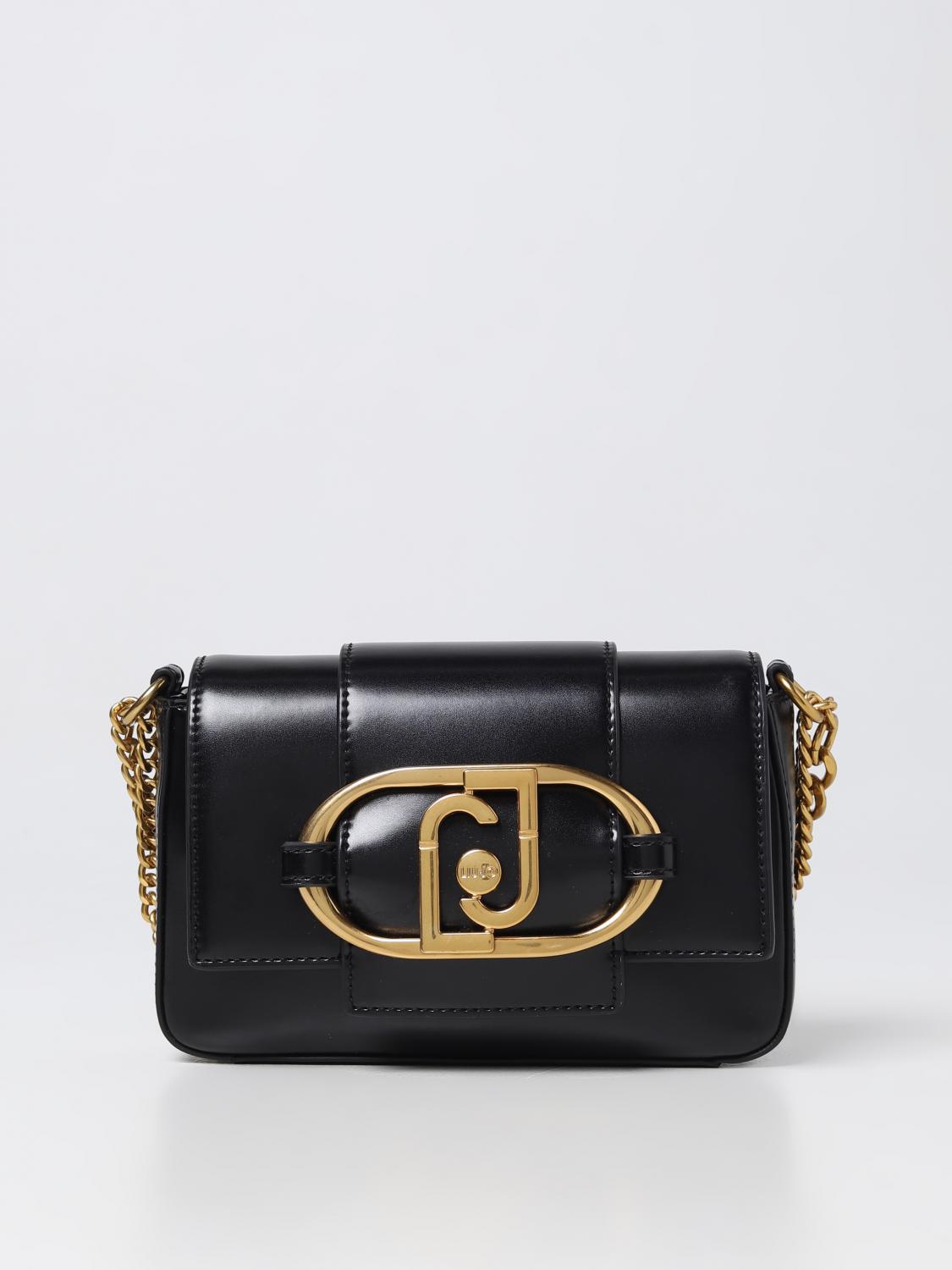 LIU JO BORSA MINI: Borsa Adenia Liu Jo in pelle sintetica con placca logo in metallo, Nero 1 - Img 1