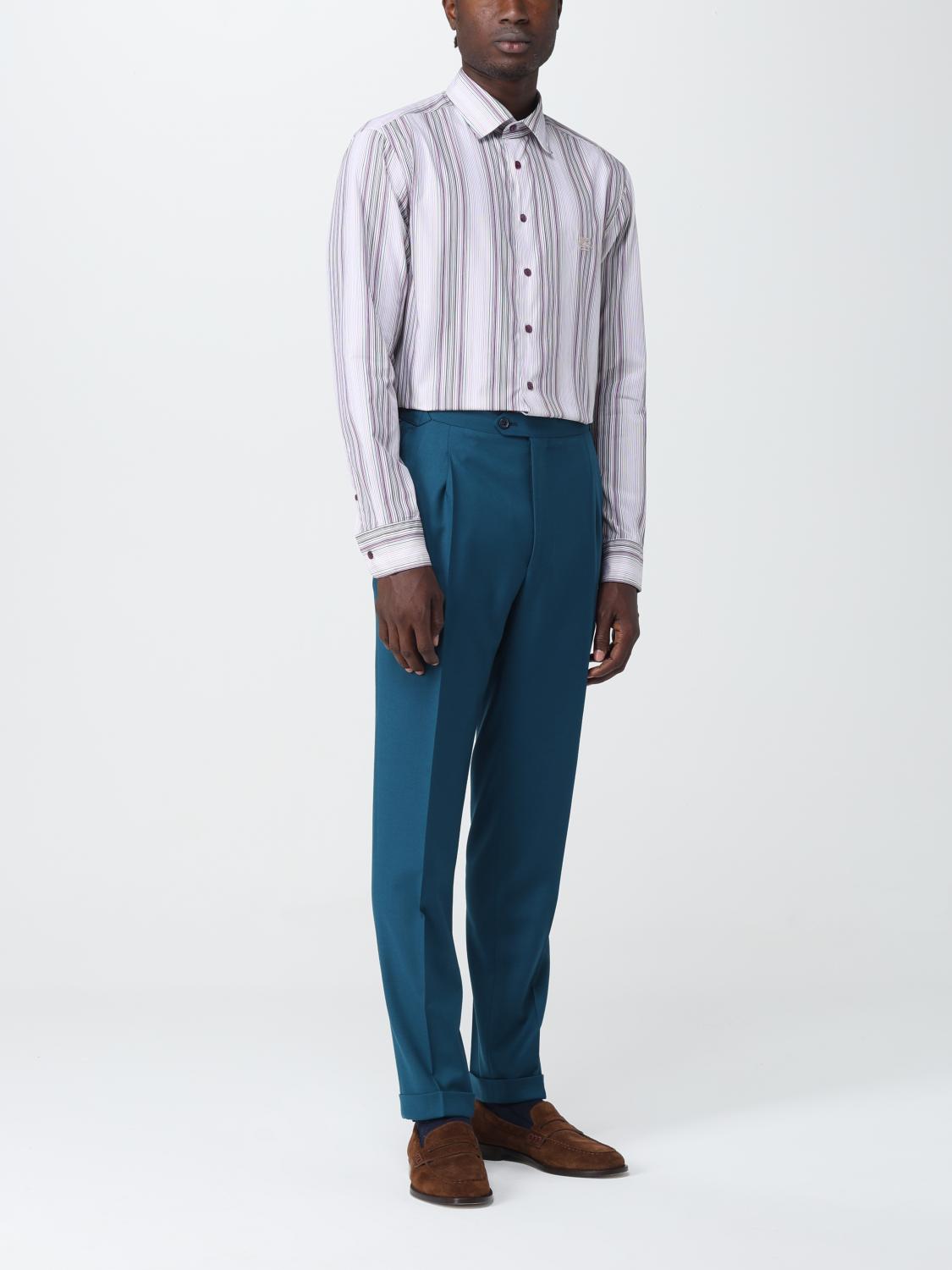 ETRO SHIRT: Etro shirt in striped cotton with logo, Multicolor - Img 2