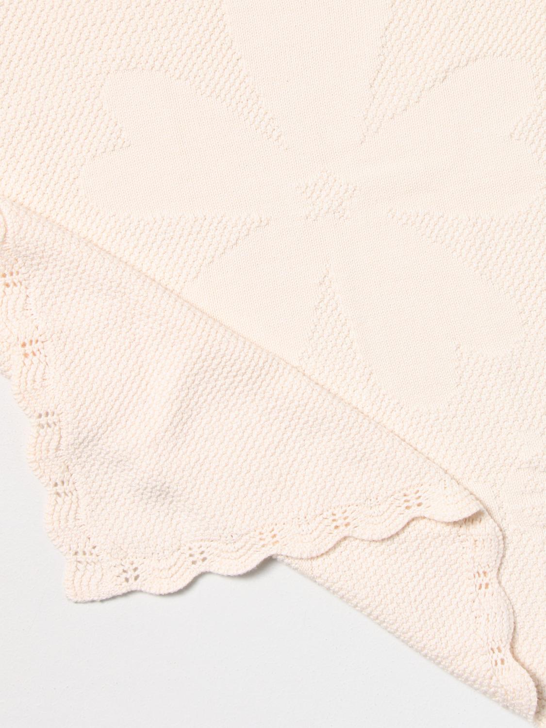 CHLOÉ COPERTINA: Coperta Chloé in cotone e lana, Avorio - Img 2