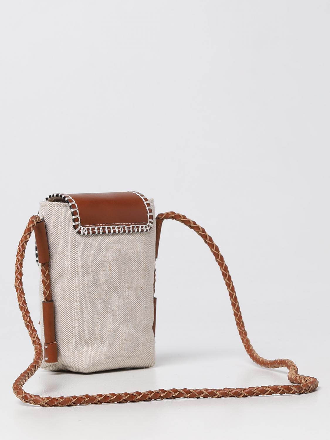 CHLOÉ CLUTCH: Chloé bag in canvas and leather, Beige - Img 2