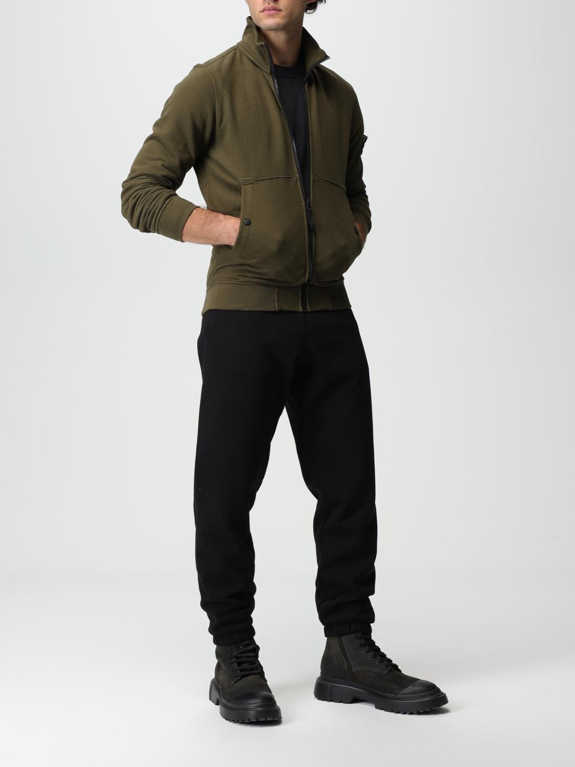 STONE ISLAND 스웨트셔츠: 스웨트셔츠 남성 Stone Island, 올리브 - Img 2