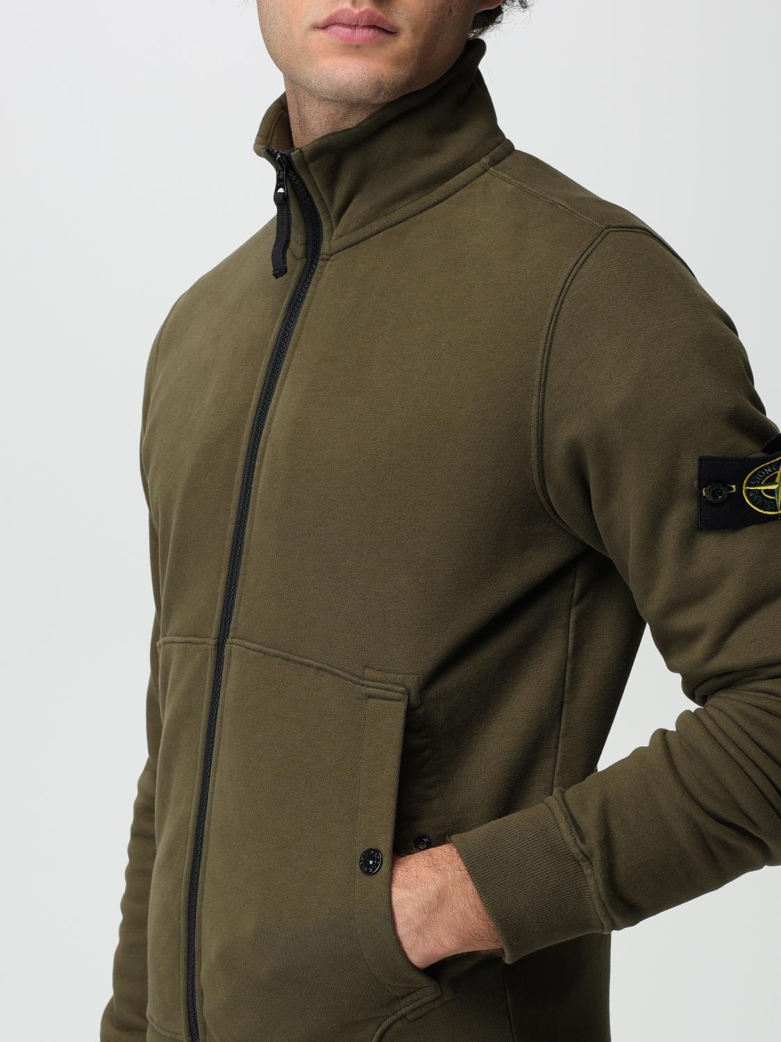 STONE ISLAND 스웨트셔츠: 스웨트셔츠 남성 Stone Island, 올리브 - Img 5