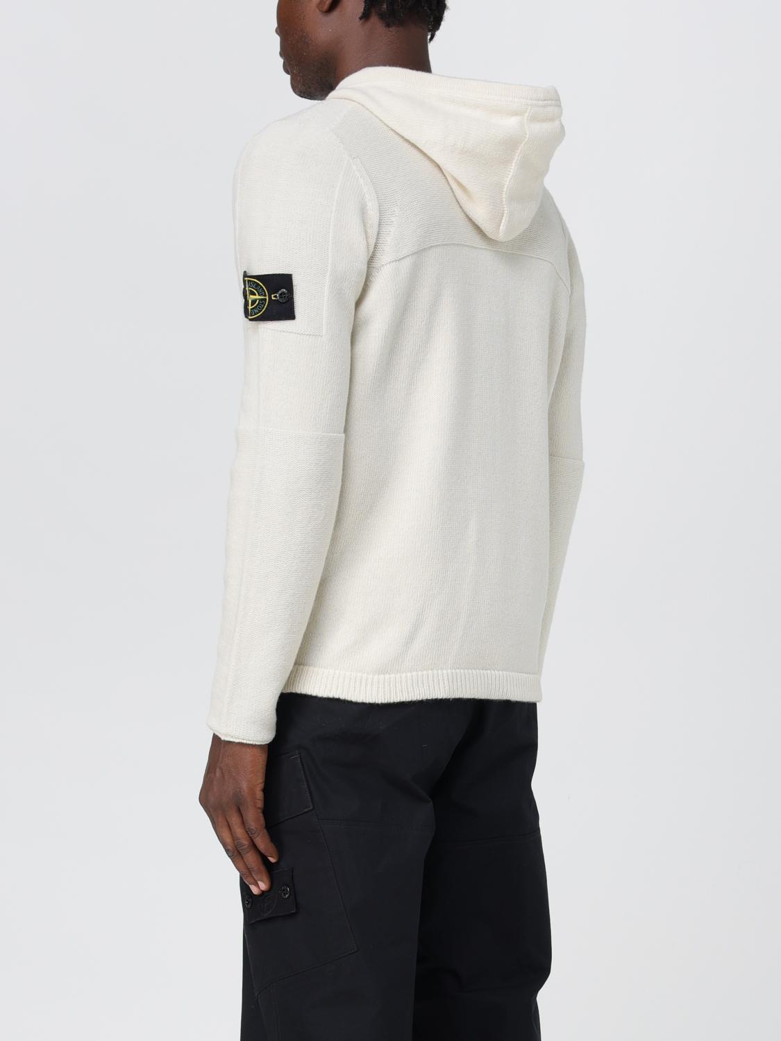 STONE ISLAND 针织开衫: 毛衣 男士 Stone Island, 白色 - Img 3
