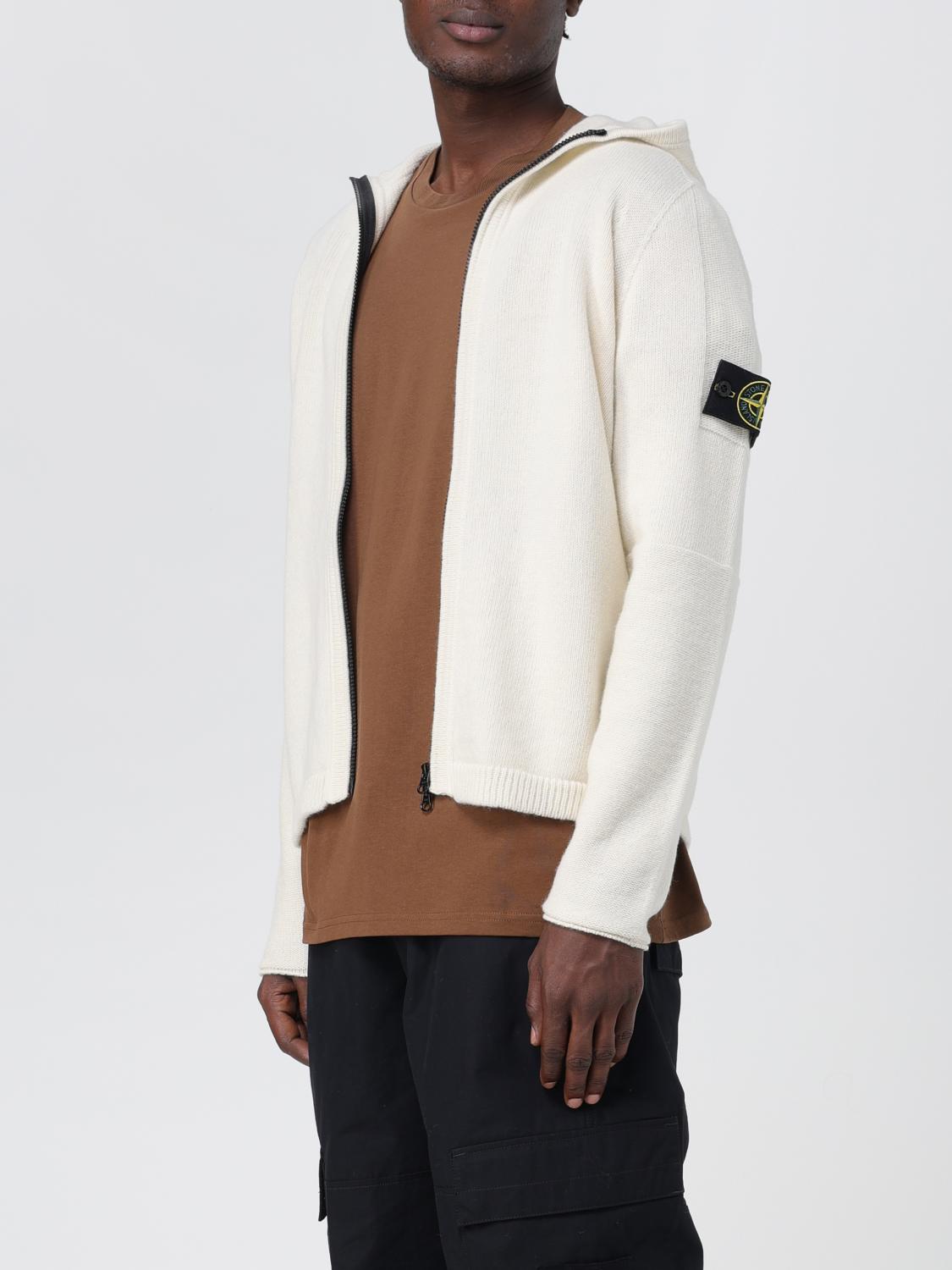 STONE ISLAND 针织开衫: 毛衣 男士 Stone Island, 白色 - Img 4