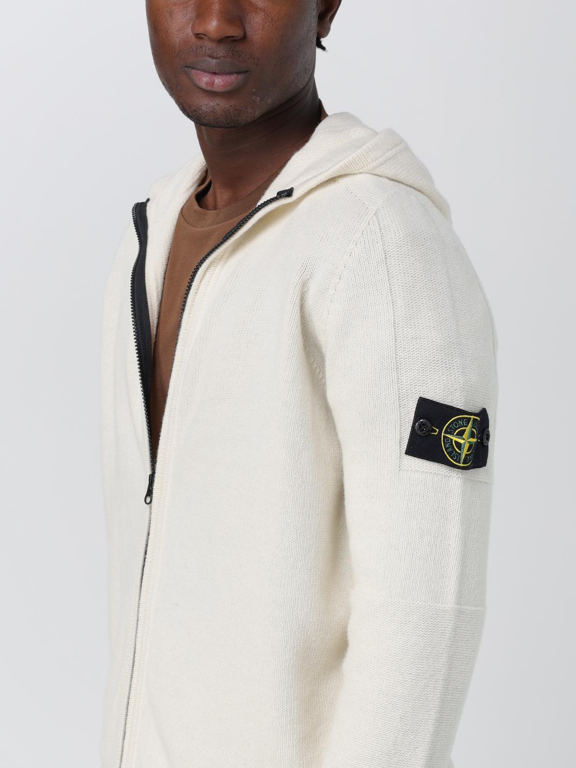 STONE ISLAND 针织开衫: 毛衣 男士 Stone Island, 白色 - Img 5