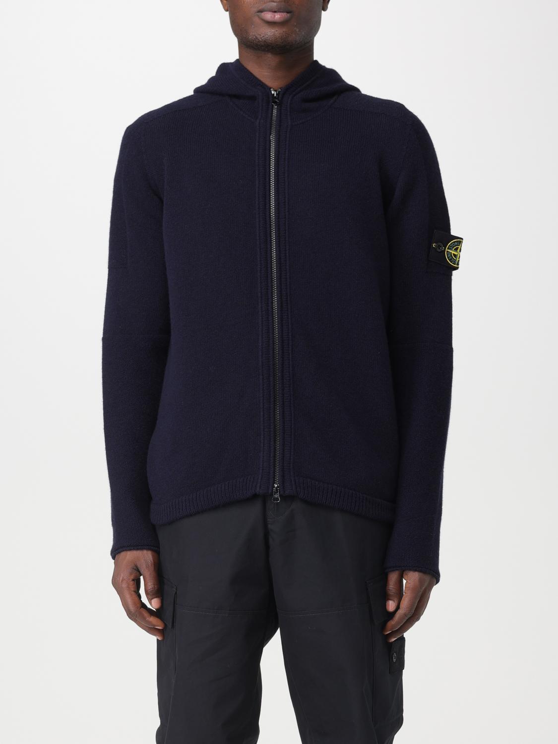 STONE ISLAND CARDIGAN: Pull homme Stone Island, Bleu - Img 1