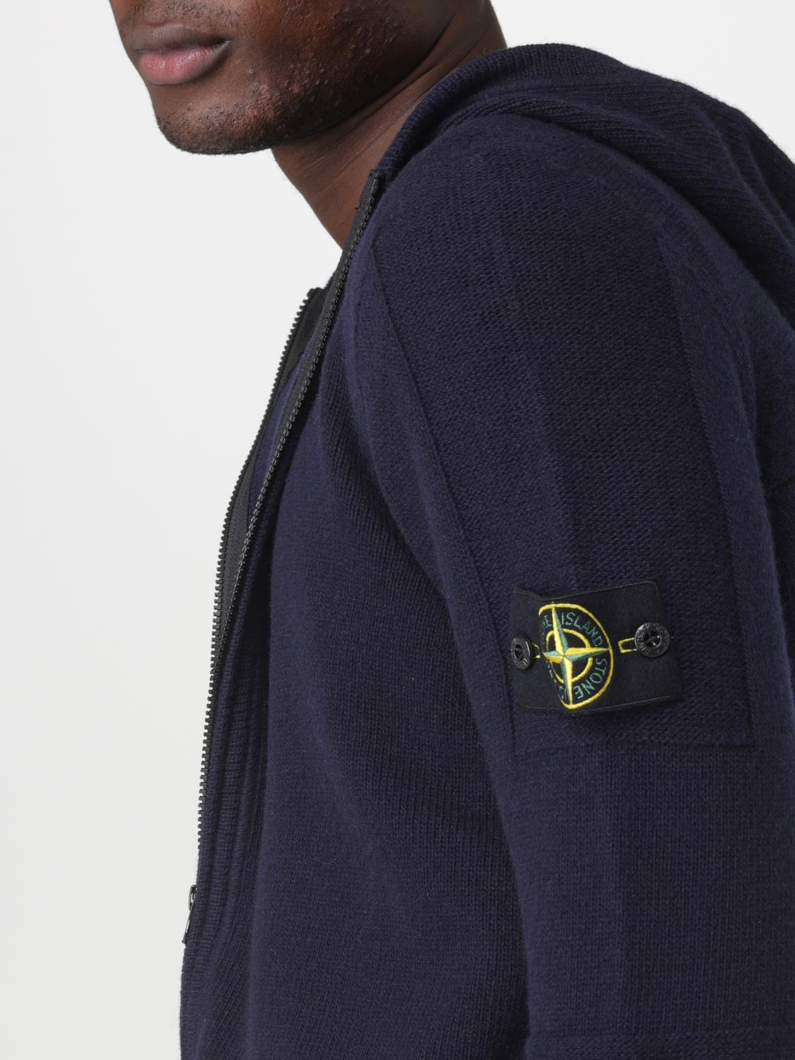 STONE ISLAND CARDIGAN: Pull homme Stone Island, Bleu - Img 5