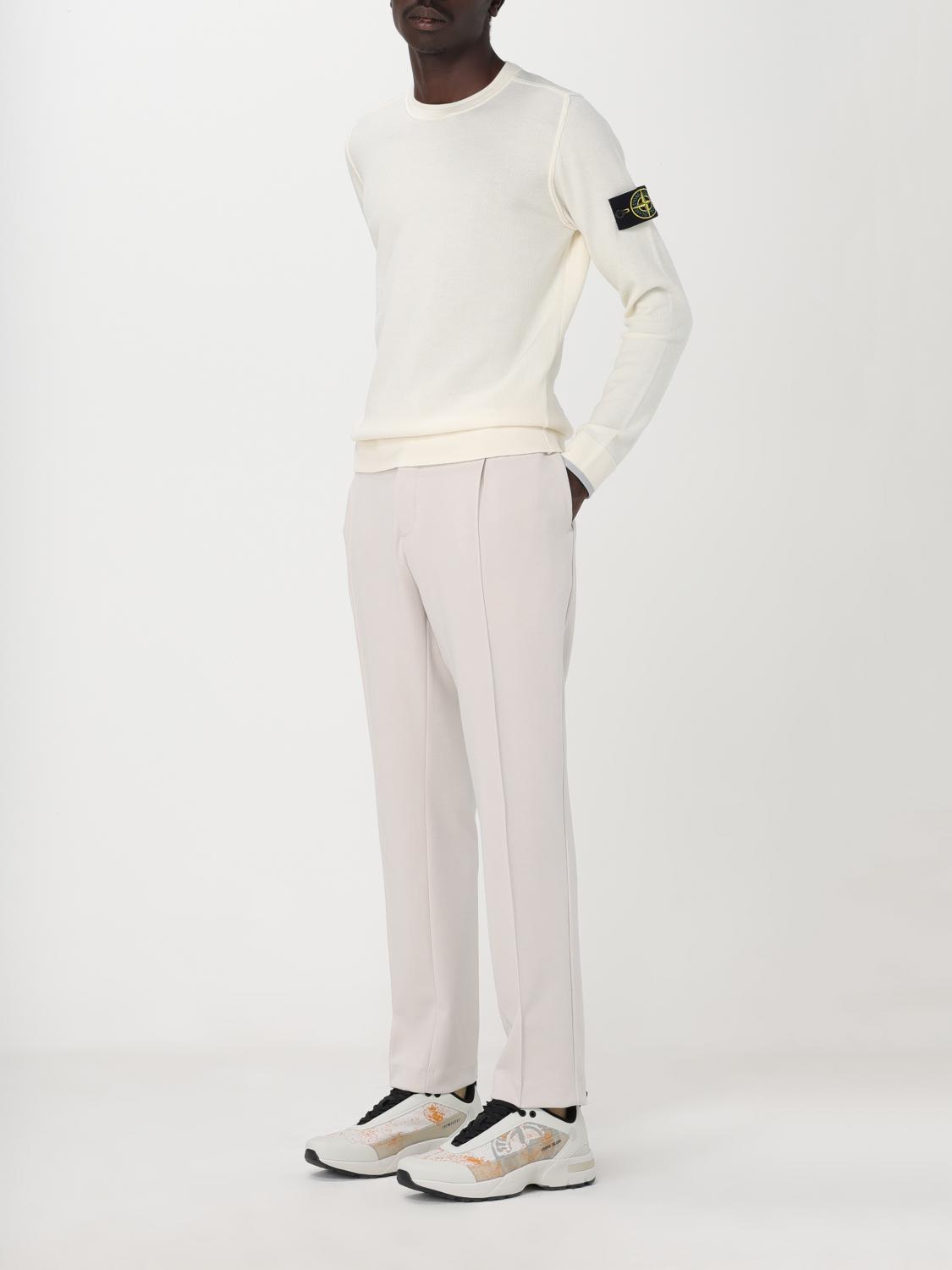 STONE ISLAND PULL: Pull homme Stone Island, Blanc - Img 2