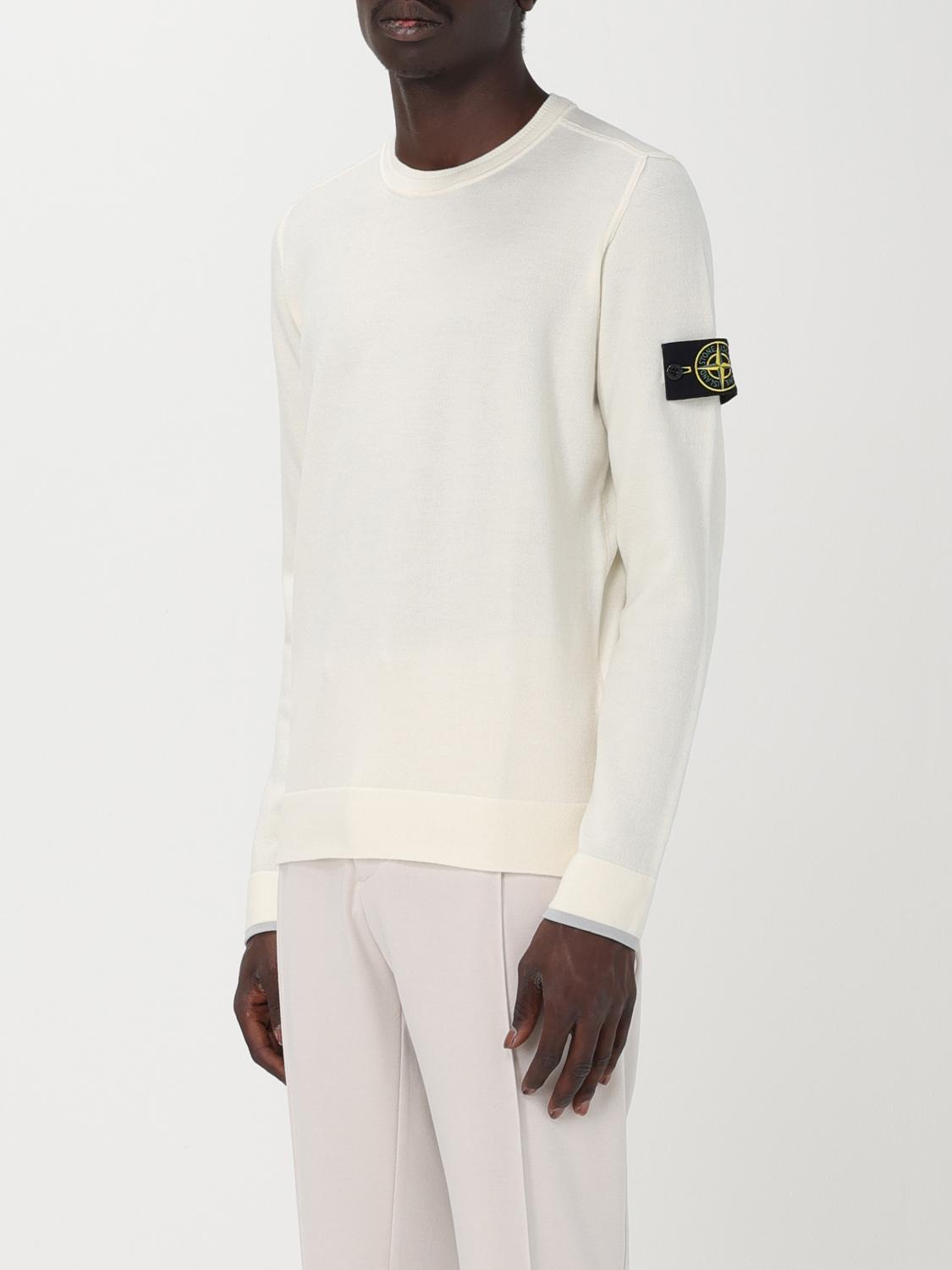 STONE ISLAND PULL: Pull homme Stone Island, Blanc - Img 4