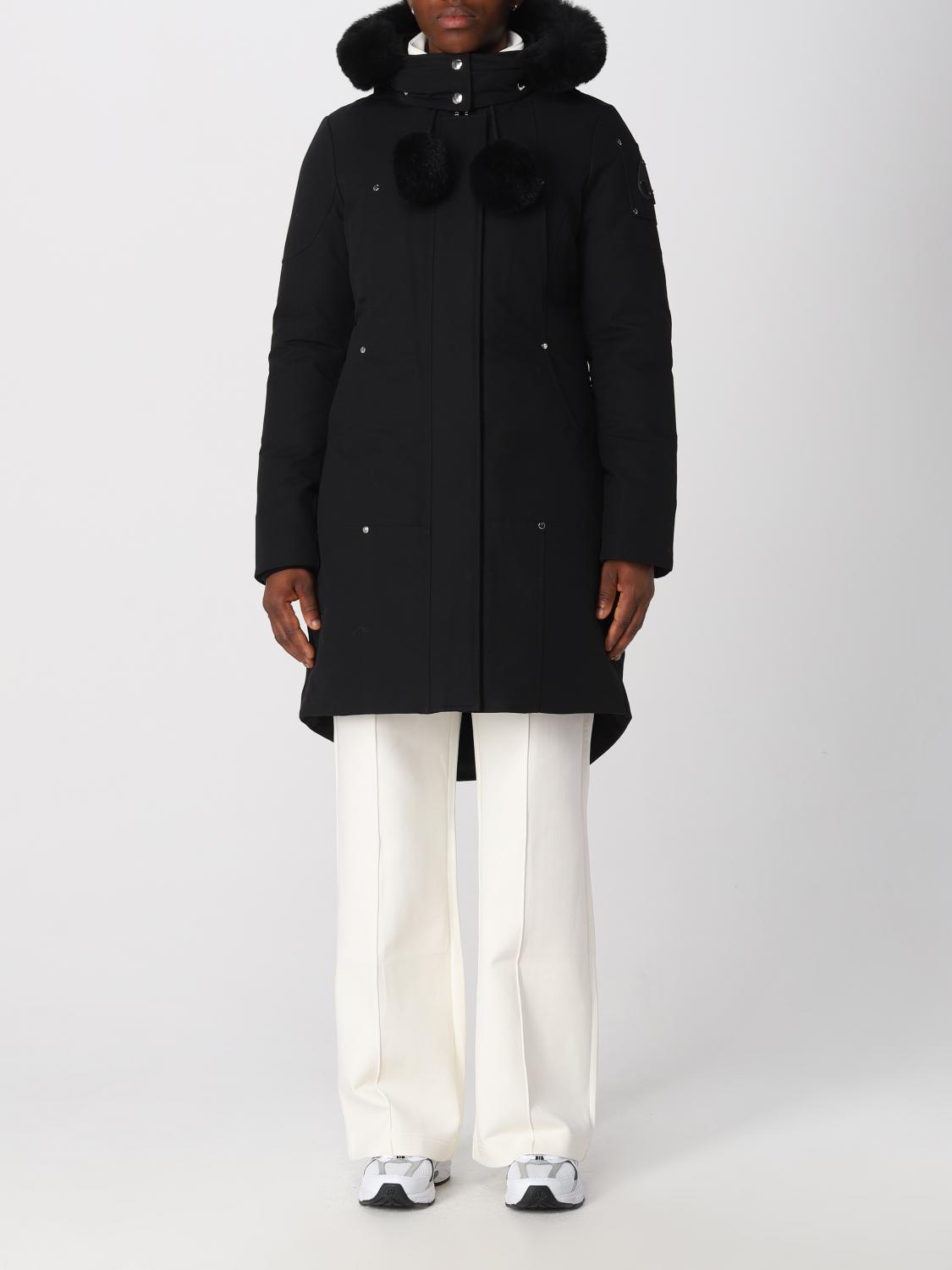 MOOSE KNUCKLES: Coat woman - Black | Moose Knuckles jacket M32LP203S ...