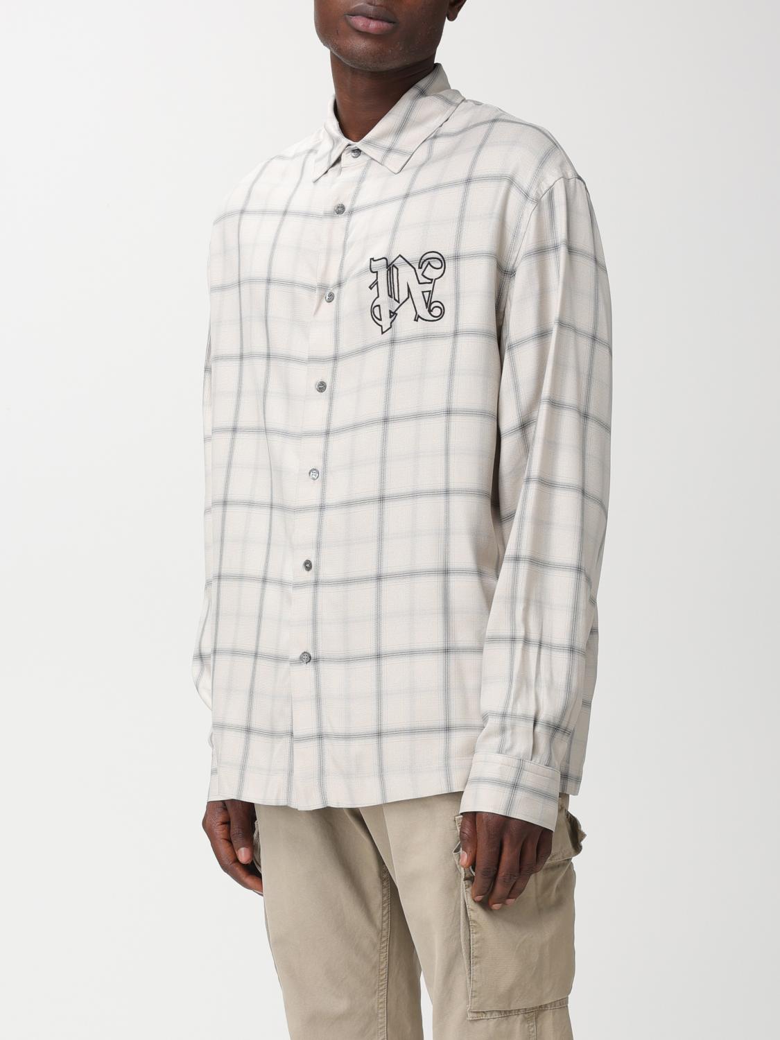 PALM ANGELS CAMICIA: Overshirt Palm Angels in rayon con ricamo, Bianco - Img 4