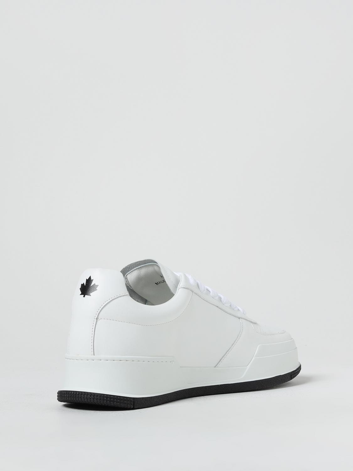 DSQUARED2 SNEAKERS: Sneakers Canadian Dsquared2 in pelle con logo stampato, Bianco - Img 3