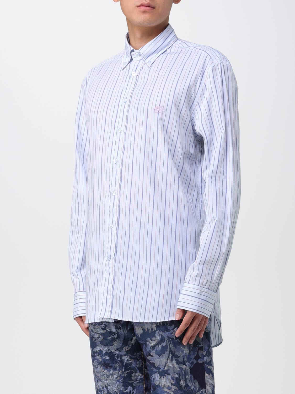 ETRO 衬衫: 毛衣 男士 Etro, 蓝色 - Img 4