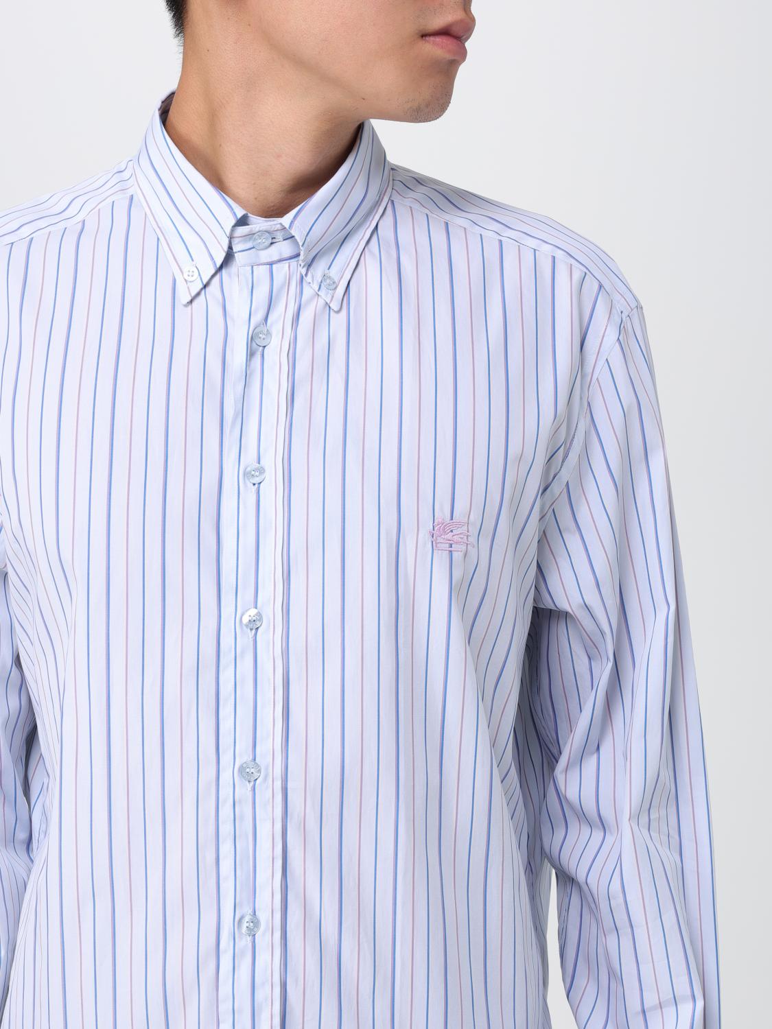 ETRO 衬衫: 毛衣 男士 Etro, 蓝色 - Img 5