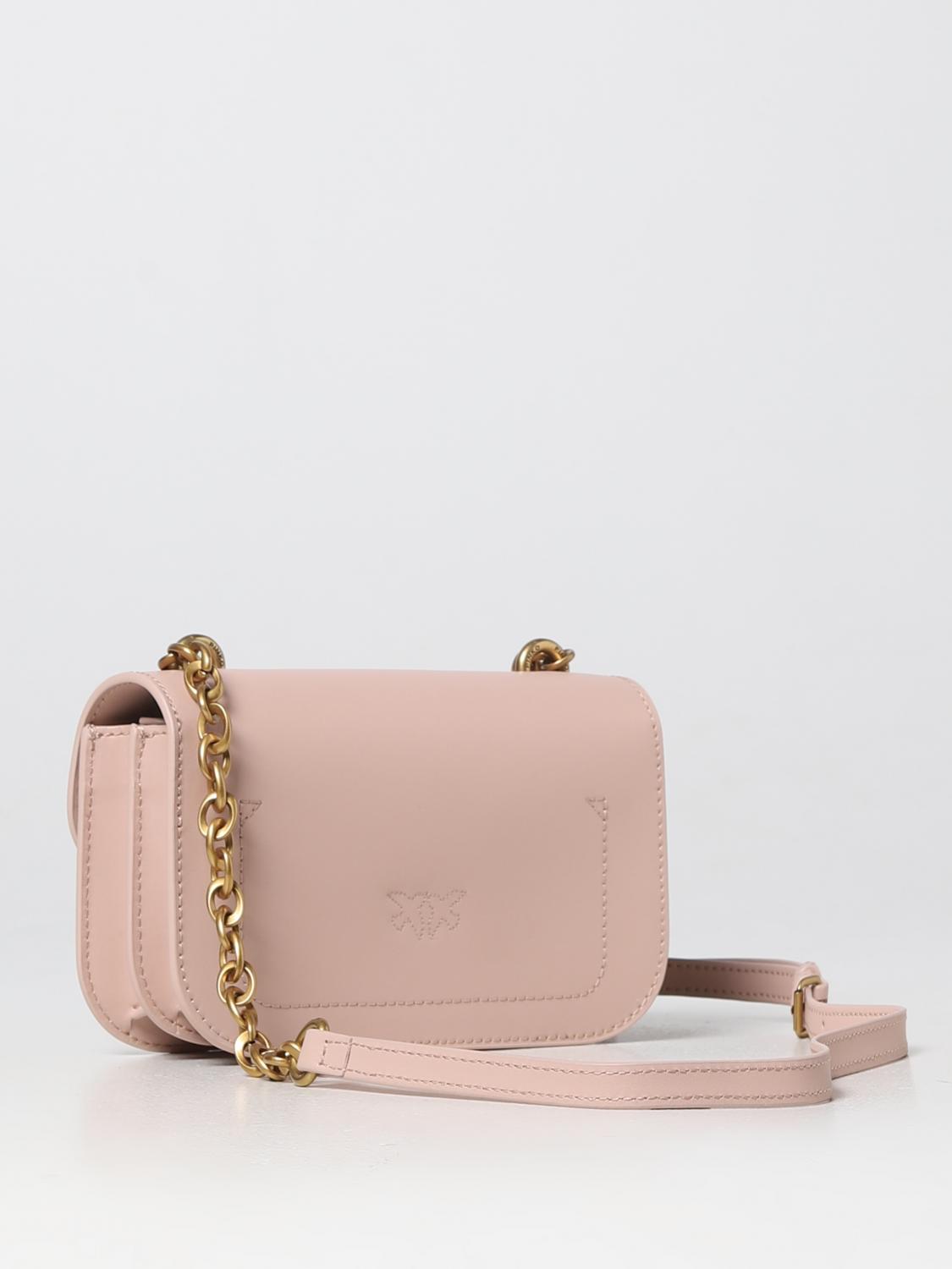 PINKO BORSA MINI: Borsa Love Bell Mini Pinko in pelle, Cipria - Img 2