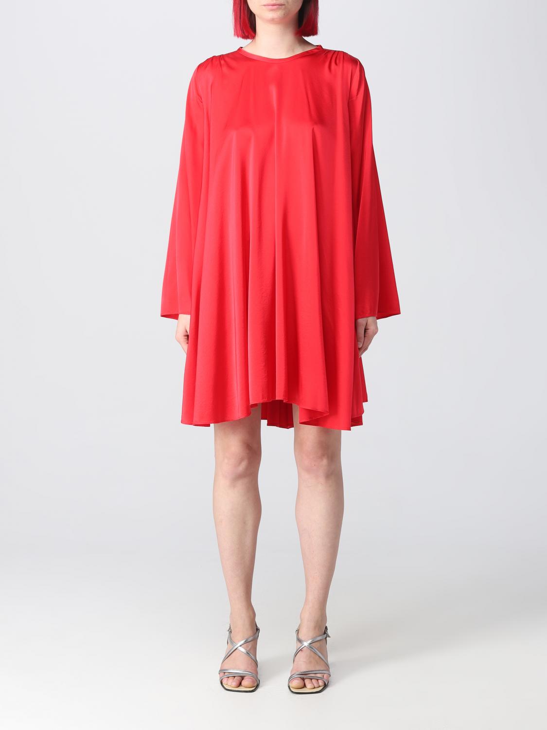 forte forte red dress Forte_forte V-neck Silk Maxi Dress