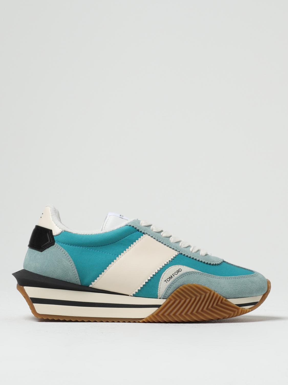 TOM FORD J1292LCL134N5L003 関税送料込 TOM FORD: James sneakers in nylon and leather - Sage | Tom