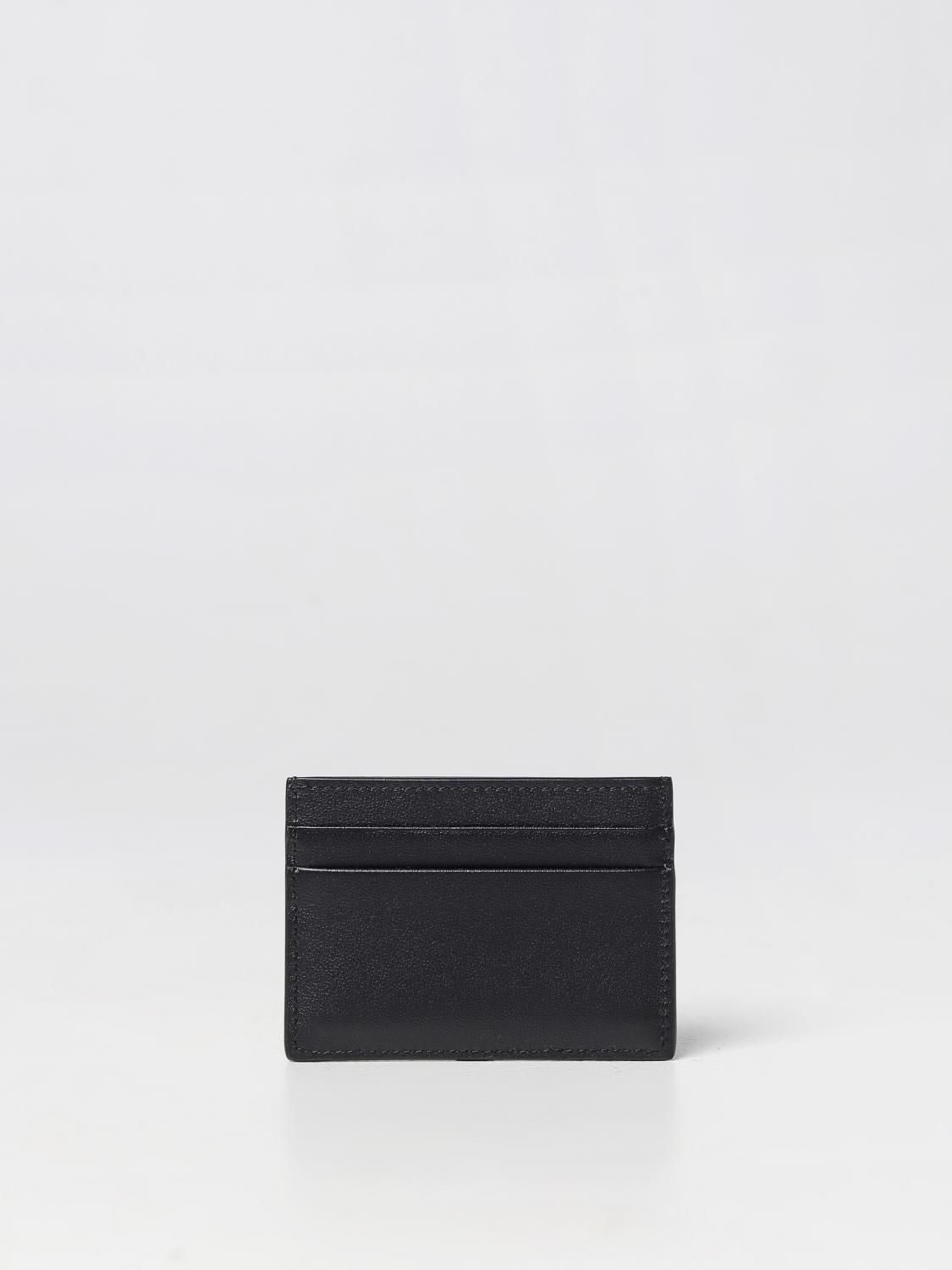 VALENTINO GARAVANI: credit card holder in saffiano leather - Black
