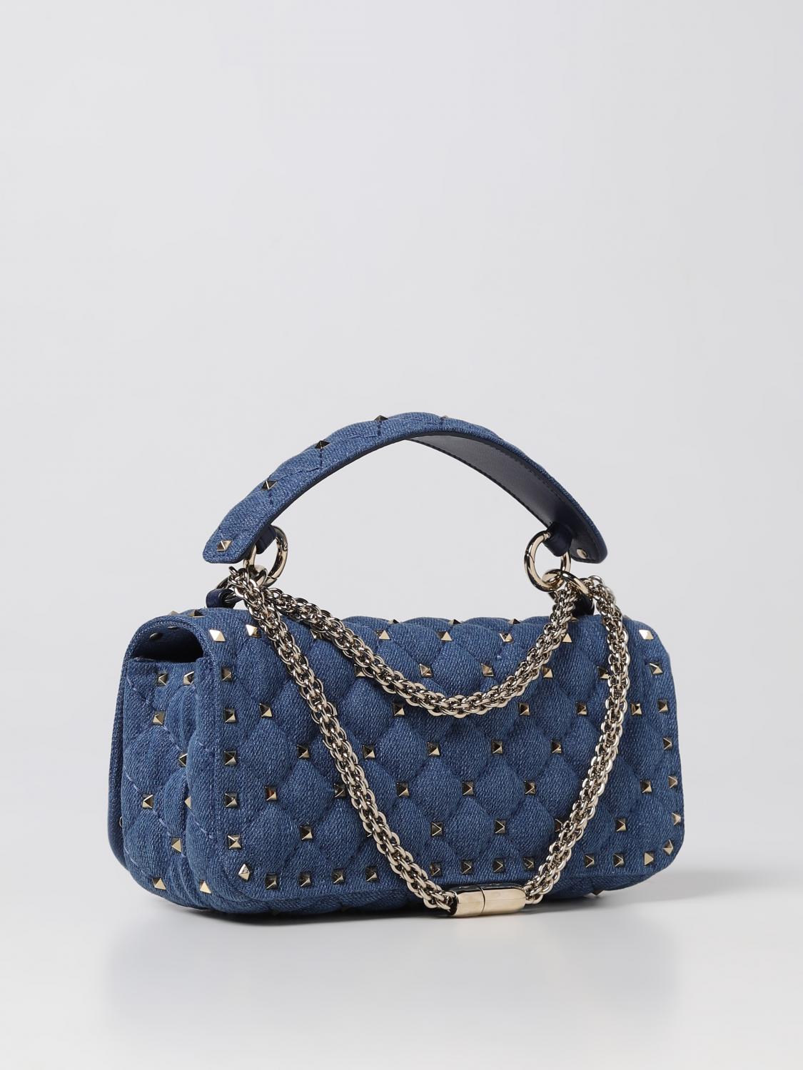 VALENTINO バッグ VALENTINO GARAVANI: Rockstud Spike bag in quilted denim