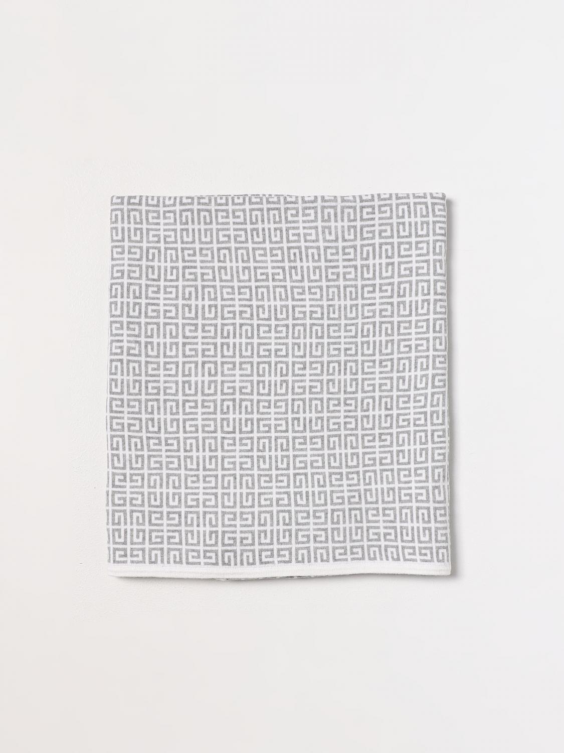 GIVENCHY COPERTINA: Copertina Givenchy in misto cotone con monogram jacquard, Grigio - Img 1