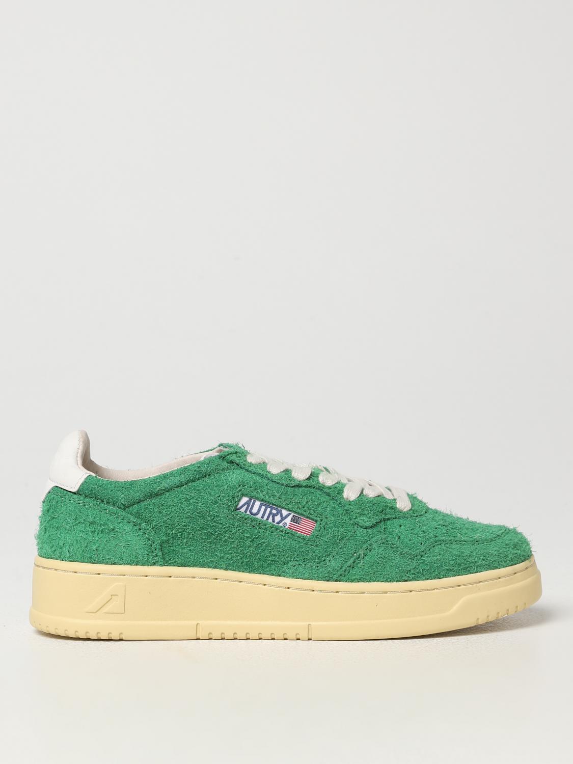 スニーカー AUTRY Medalist Sneakers in hairy suede green AULWHS04 AUTRY: Medalist sneakers in suede - Green | Autry sneakers