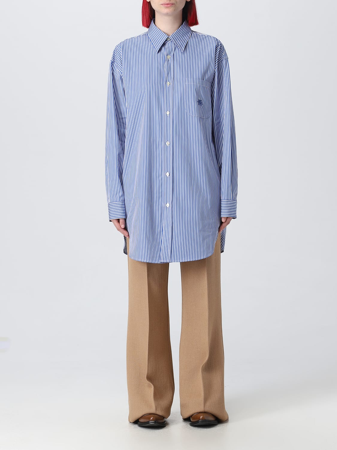 ETRO CAMICIA: Camicia Etro in cotone con stampa a righe, Bianco - Img 1