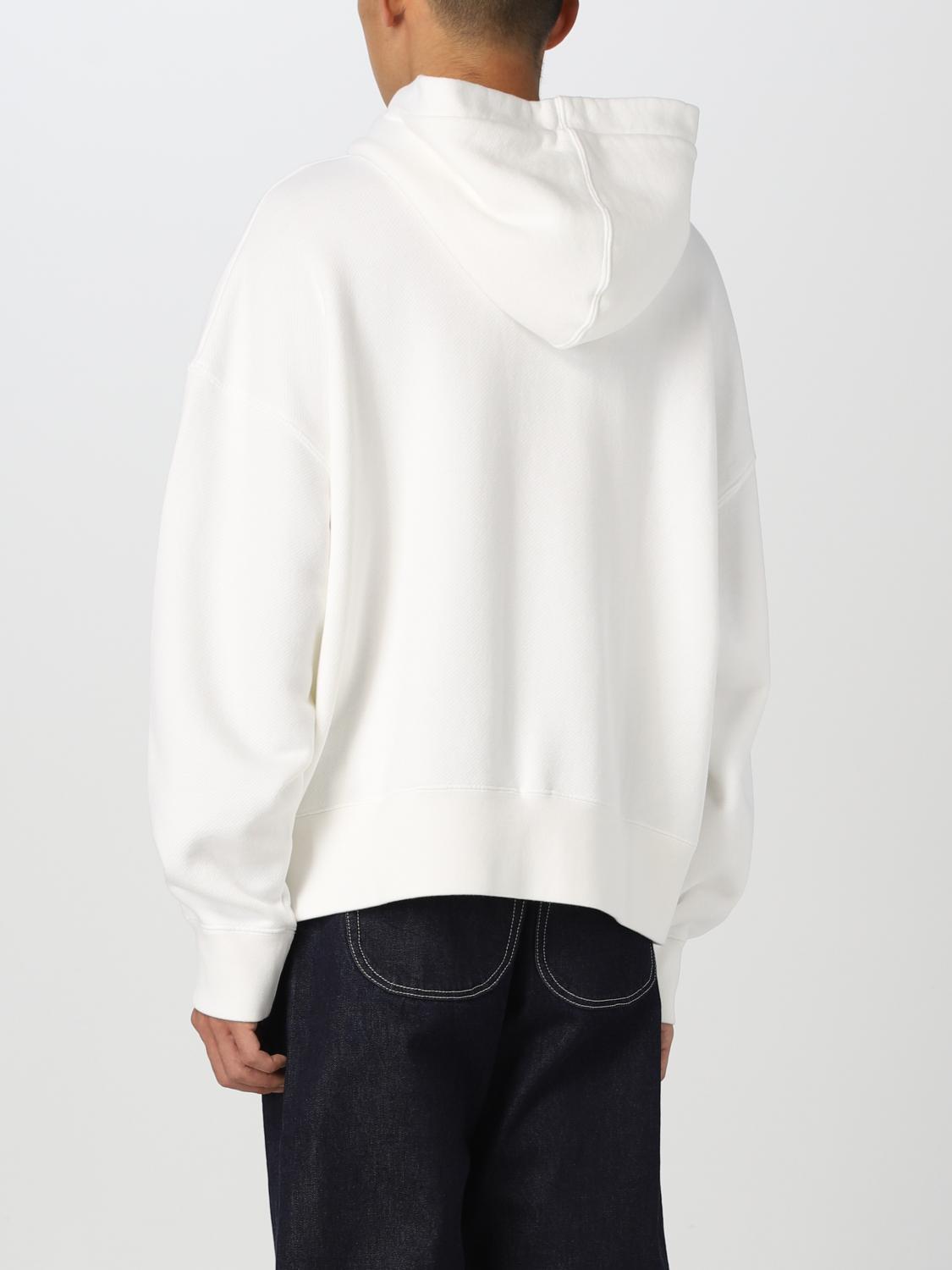 PALM ANGELS SWEATSHIRT: Palm Angels cotton sweatshirt with print, White - Img 3