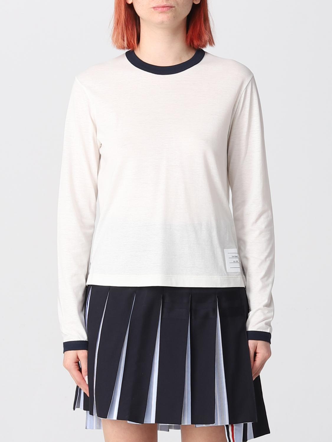 THOM BROWNE CAMISETA: Jersey mujer Thom Browne, Blanco - Img 1