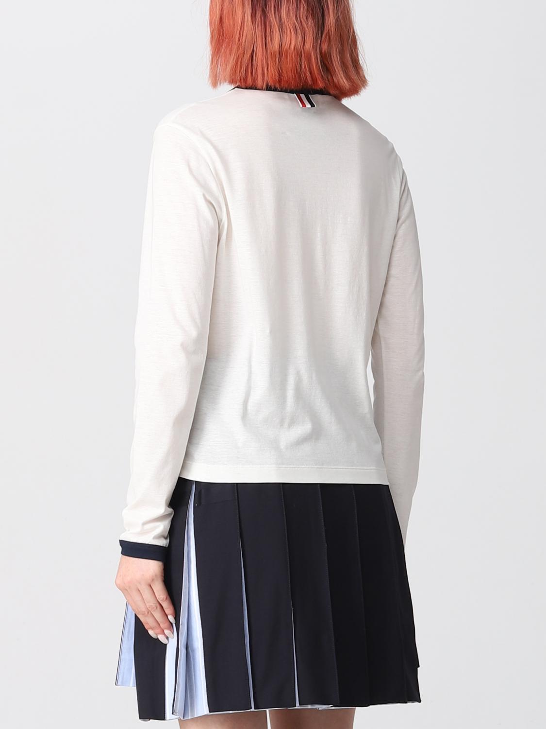 THOM BROWNE CAMISETA: Jersey mujer Thom Browne, Blanco - Img 3