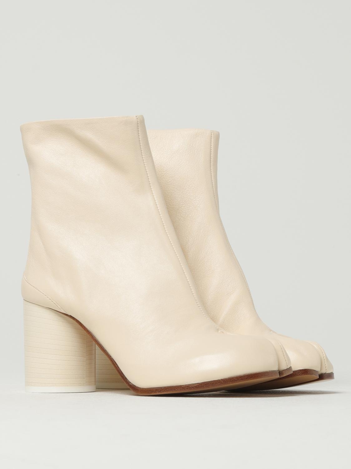 MAISON MARGIELA STIVALI: Stivaletto Tabi Maison Margiela in pelle, Bianco - Img 2