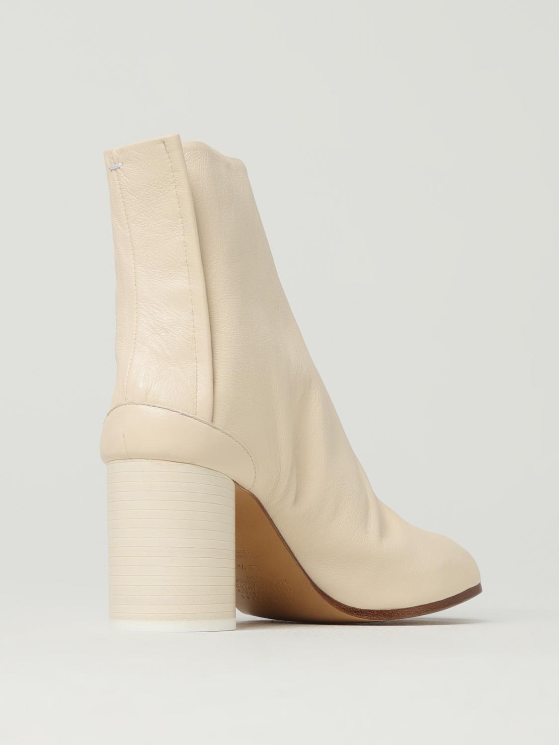 MAISON MARGIELA STIVALI: Stivaletto Tabi Maison Margiela in pelle, Bianco - Img 3