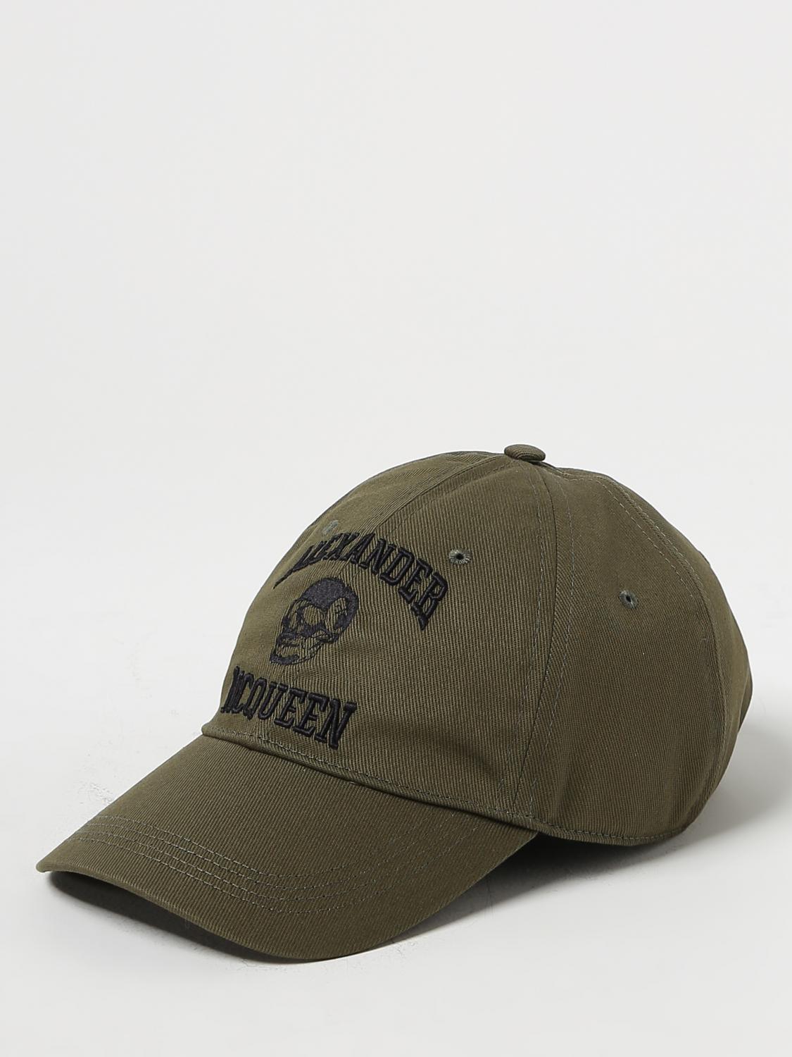 MCQUEEN HAT: McQueen hat in cotton with embroidered logo, Black - Img 1
