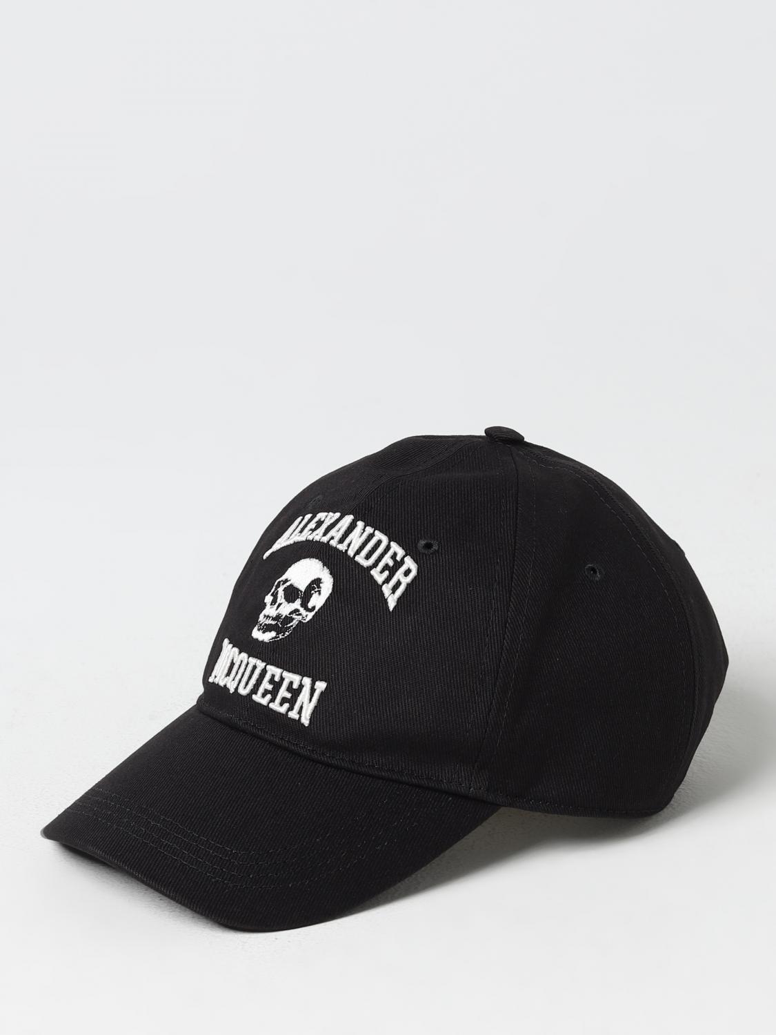 MCQUEEN HAT: McQueen hat in cotton with embroidered logo, Black 1 - Img 1